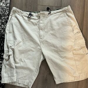 White cargo shorts
